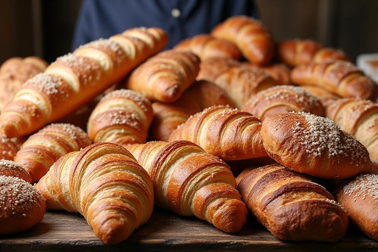 Assortiment de pains et viennoiseries de qualité professionnelle pour la vente en gros