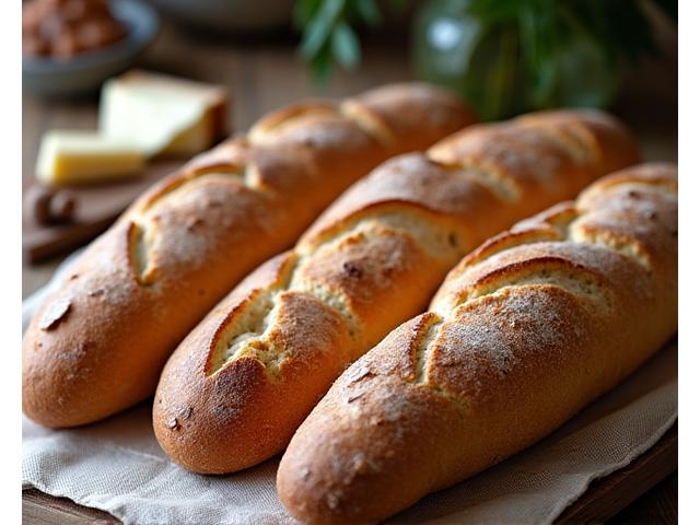 Sélection de pains artisanaux présentés lors d'un événement